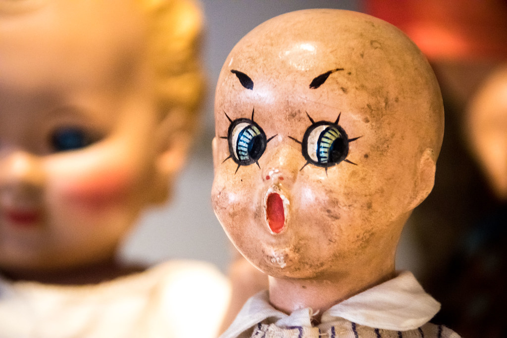 Vintage doll in the Italian castle 'Rocca di Angera'